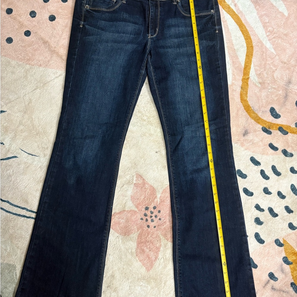 White House Black Market BLANC Bootcut Jeans 12R Dark Wash